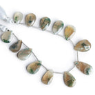 Peacock Solar Quartz Faceted Pears 7.5 inch 12 beads - The Bead Traders
