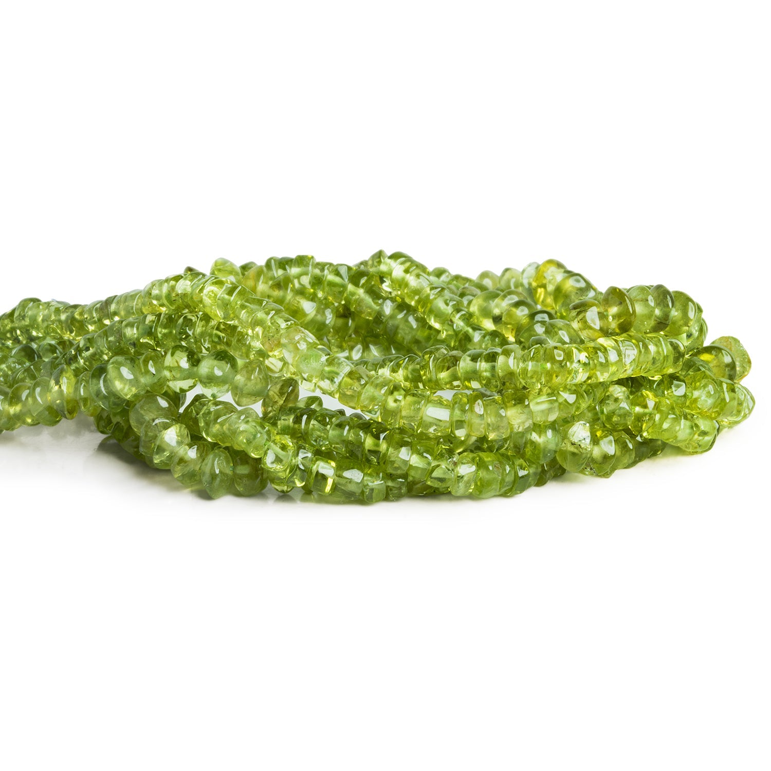 Peridot Rondelles & Heishis - Lot of 3 - The Bead Traders