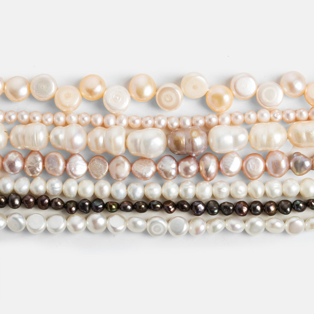 Pink & Cream Pearls - Lot of 7 - The Bead Traders