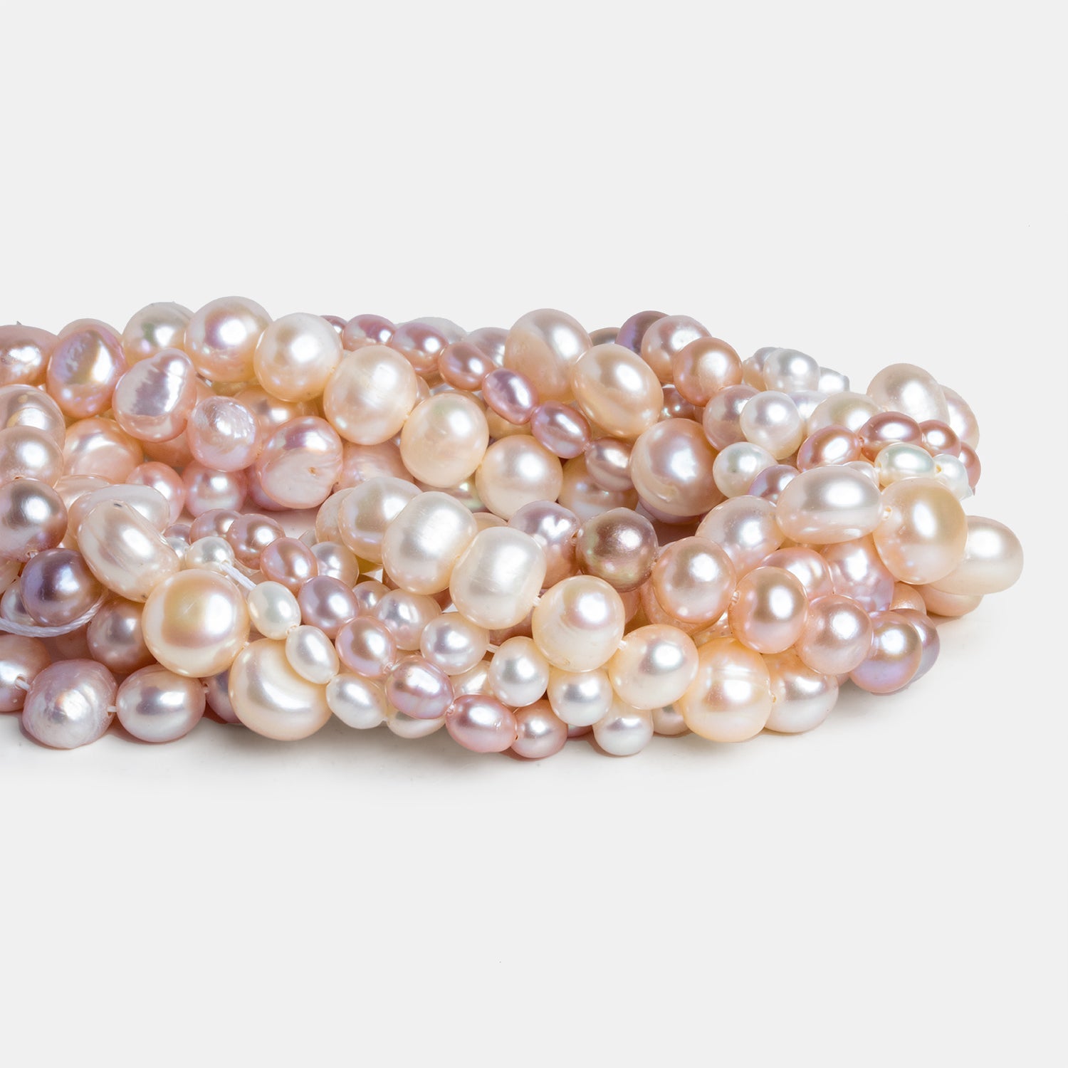 Pink & White Pearls - Lot of 7 Strands - The Bead Traders