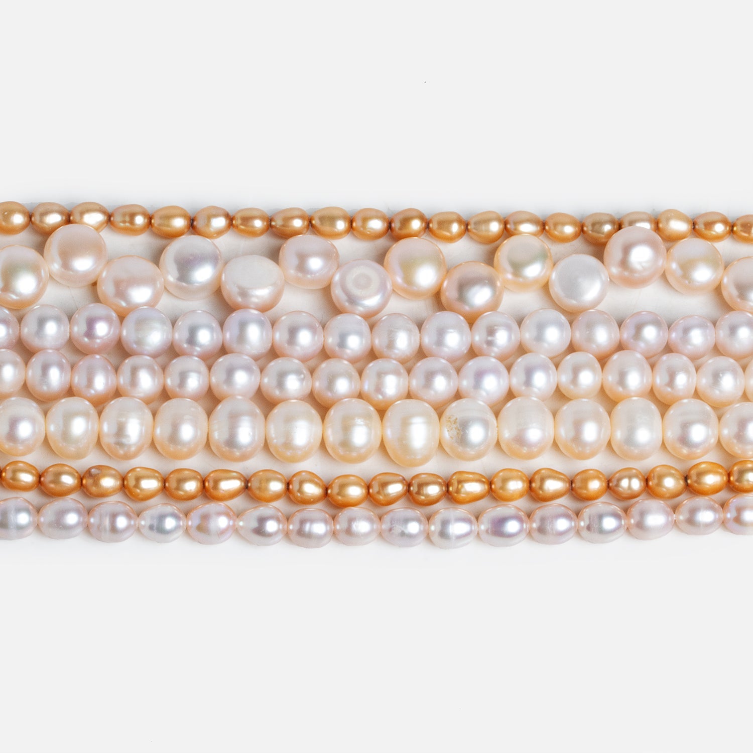 Regal Champagne Pearls - Lot of 7 - The Bead Traders