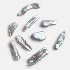 Silver Biwa Pearls - Lot of 9 - The Bead Traders