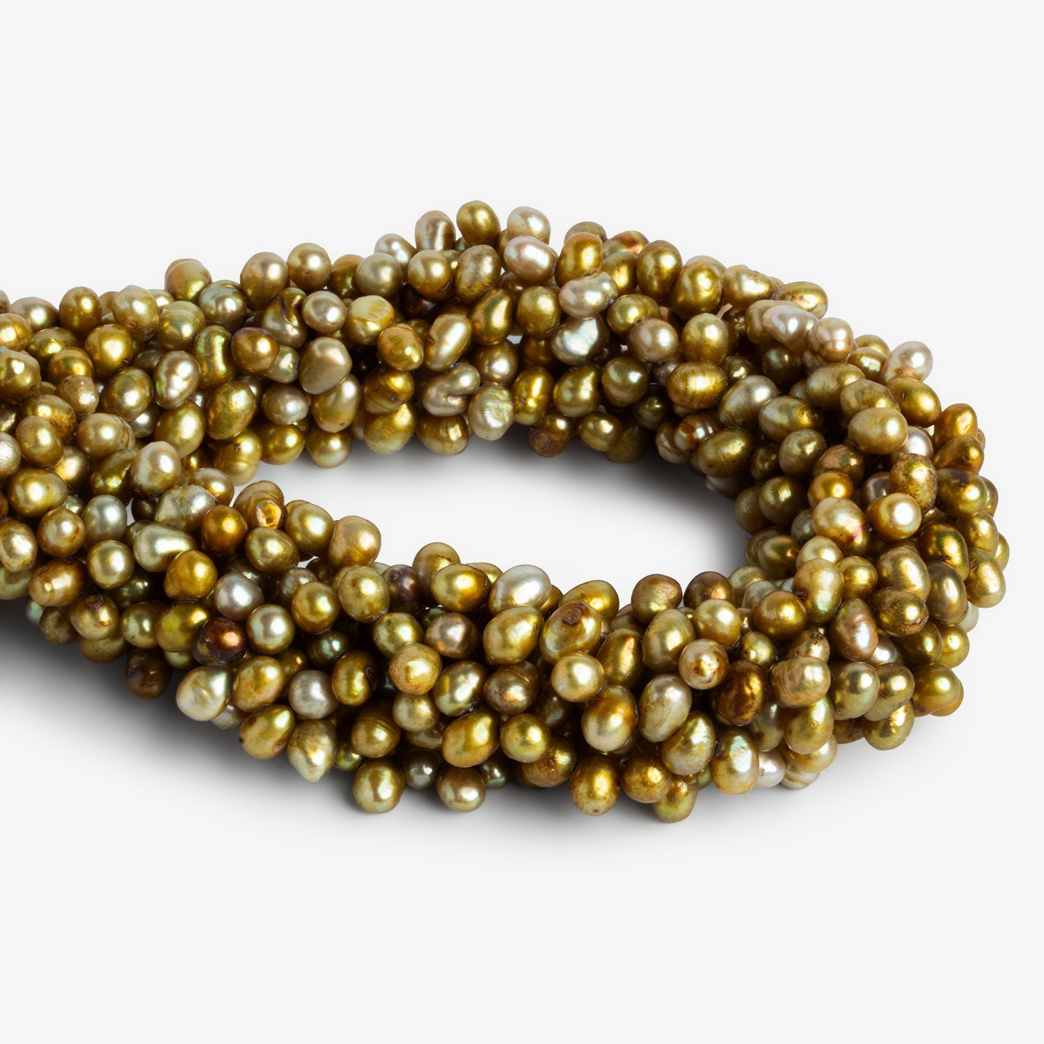 Top Drilled Bronze Oval Pearls - Lot of 8 Strands - The Bead Traders