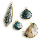 Vermeil Bezeled Assorted Pendants - Lot of 4 - The Bead Traders