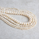White Elegant Pearls - Lot of 4 Strands - The Bead Traders