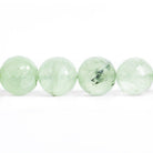 10-11mm Prehnite Faceted Round Beads 14 inch 35 pieces - The Bead Traders