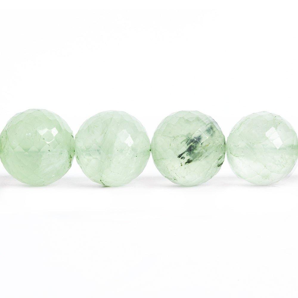 10-11mm Prehnite Faceted Round Beads 14 inch 35 pieces - The Bead Traders