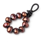 10-11mm Red Brown Baroque 2.5mm large hole Pearls 10 beads - The Bead Traders