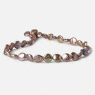 10-11mm Rose' Peacock Coin Freshwtaer Pearl strand 16 inch 35 pieces - The Bead Traders