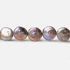 10-11mm Rose' Peacock Coin Freshwtaer Pearl strand 16 inch 35 pieces - The Bead Traders