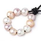10-11mm Tri-Color Baroque Large Hole Pearls 10 beads - The Bead Traders