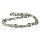 10-12mm Black Tourmalinated Quartz Faceted Oval Beads 13 inch 30 beads - The Bead Traders