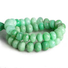 10-12mm Chrysoprase Faceted Rondelles 14 inch 43 beads - The Bead Traders