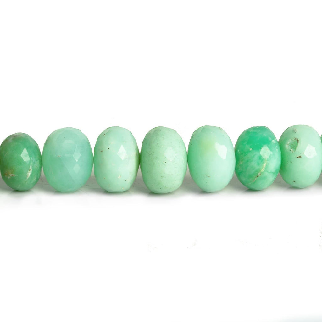 10-12mm Chrysoprase Faceted Rondelles 14 inch 43 beads - The Bead Traders
