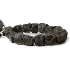 10-13mm Black Agate Tumbled Hammer Faceted Cube Beads 8 inch 16 pcs - The Bead Traders