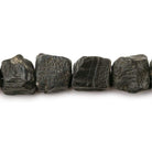 10-13mm Black Agate Tumbled Hammer Faceted Cube Beads 8 inch 16 pcs - The Bead Traders