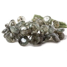 10-14mm Moss Quartz Plain Hearts 8.5 inch 49 pieces - The Bead Traders