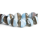 10-17mm Denim Opal Plain Coins 7 inch 12 beads - The Bead Traders