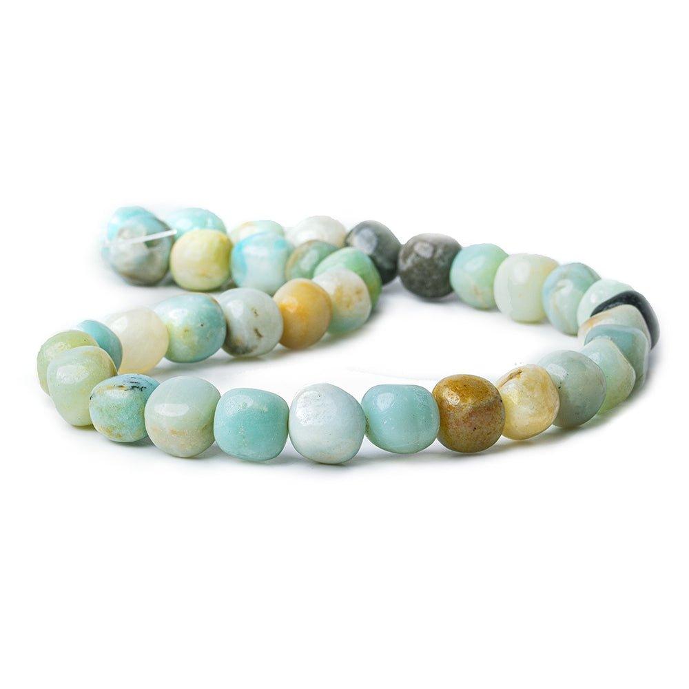 10.5-11mm Multi Color Amazonite Polished Nugget Beads 15 inch 35 pieces - The Bead Traders