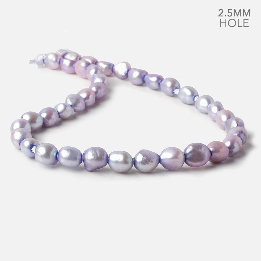10.5mm-12mm Lilac Baroque Freshwater Pearls 15 inch 36 pieces - The Bead Traders