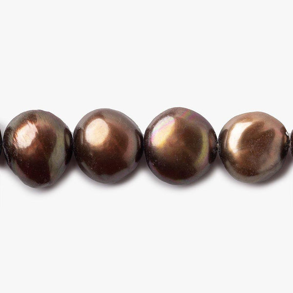 10mm - 11mm Chocolate Brown Baroque Pearls 15 inch 40 pieces