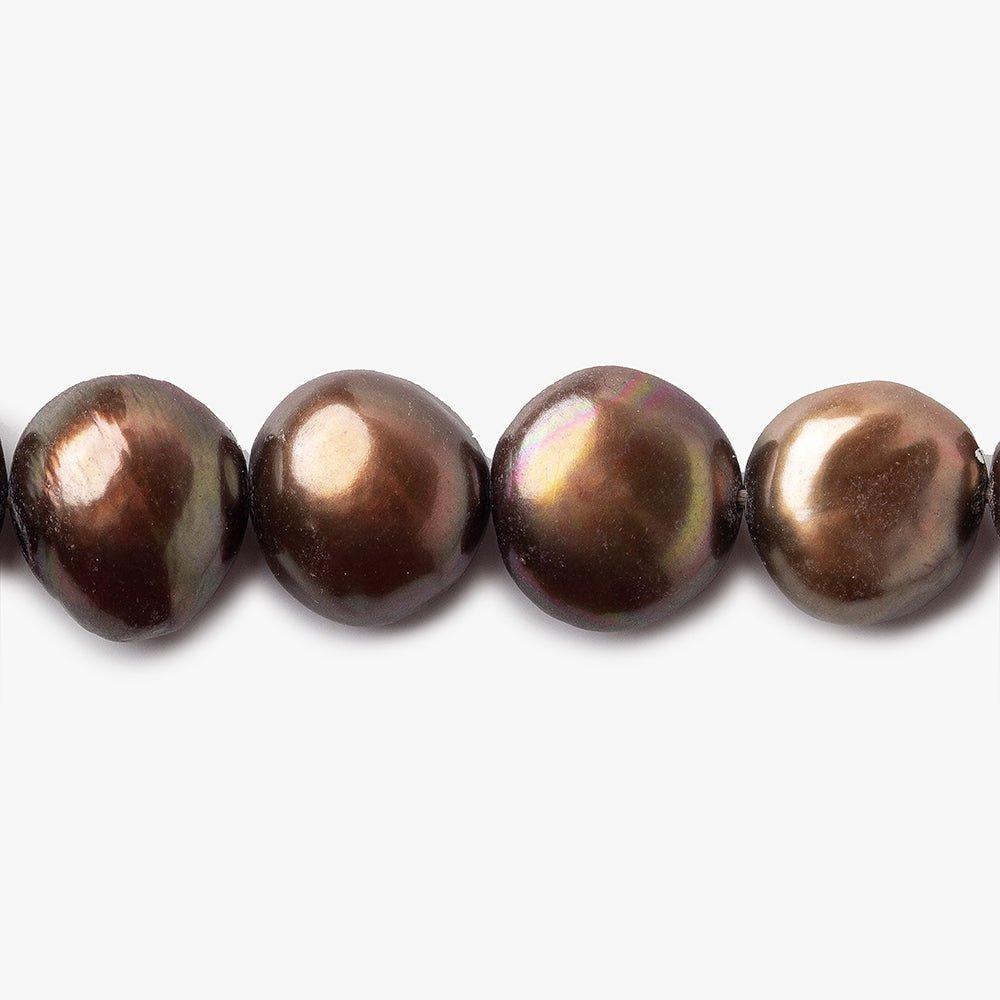 10mm - 11mm Chocolate Brown Baroque Pearls 15 inch 40 pieces - The Bead Traders