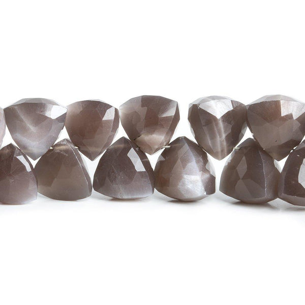 10mm-11mm Chocolate Moonstone Faceted Trillion Beads 8 inch 44 pieces