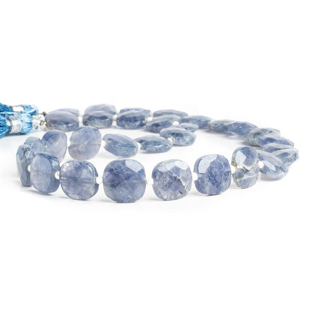 10mm-11mm Iolite Faceted Pillow Beads 14 inch 31 pieces - The Bead Traders