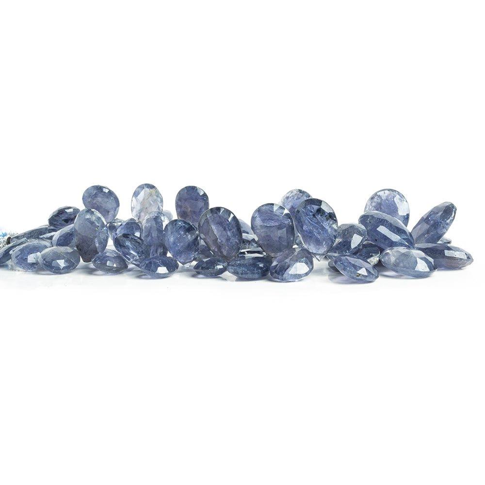 10mm-13mm Iolite Faceted Pear Beads 8 inch 53 pieces - The Bead Traders