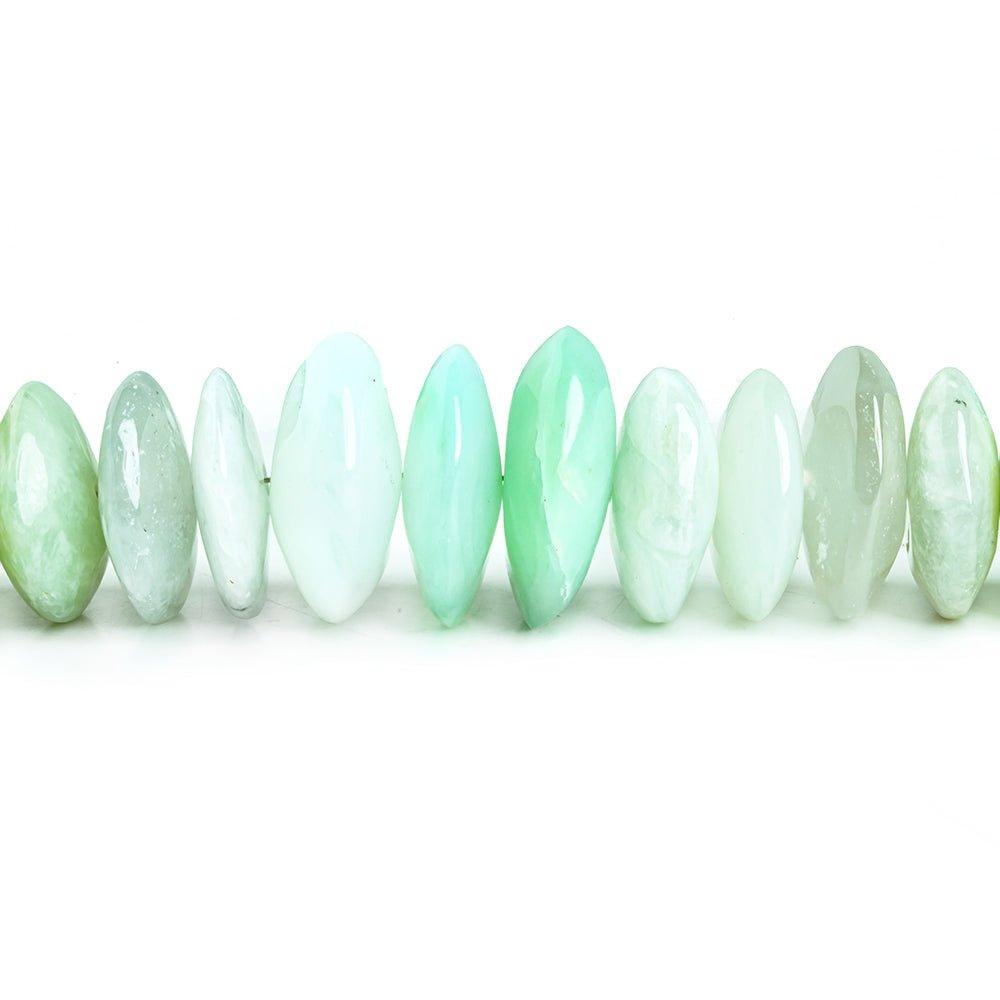 10mm-20mm Blue Peruvian Opal Plain Rondelle Beads 16 inch 83 pieces - The Bead Traders