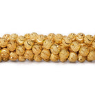 10mm 22kt Gold Plated Brass Stardust Half Moon Round Beads - The Bead Traders