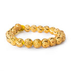 10mm 22kt Gold Plated Brass Stardust Half Moon Round Beads - The Bead Traders