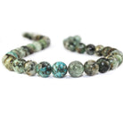 10mm African Turquoise polished round Beads 15 inch 37 pieces - The Bead Traders