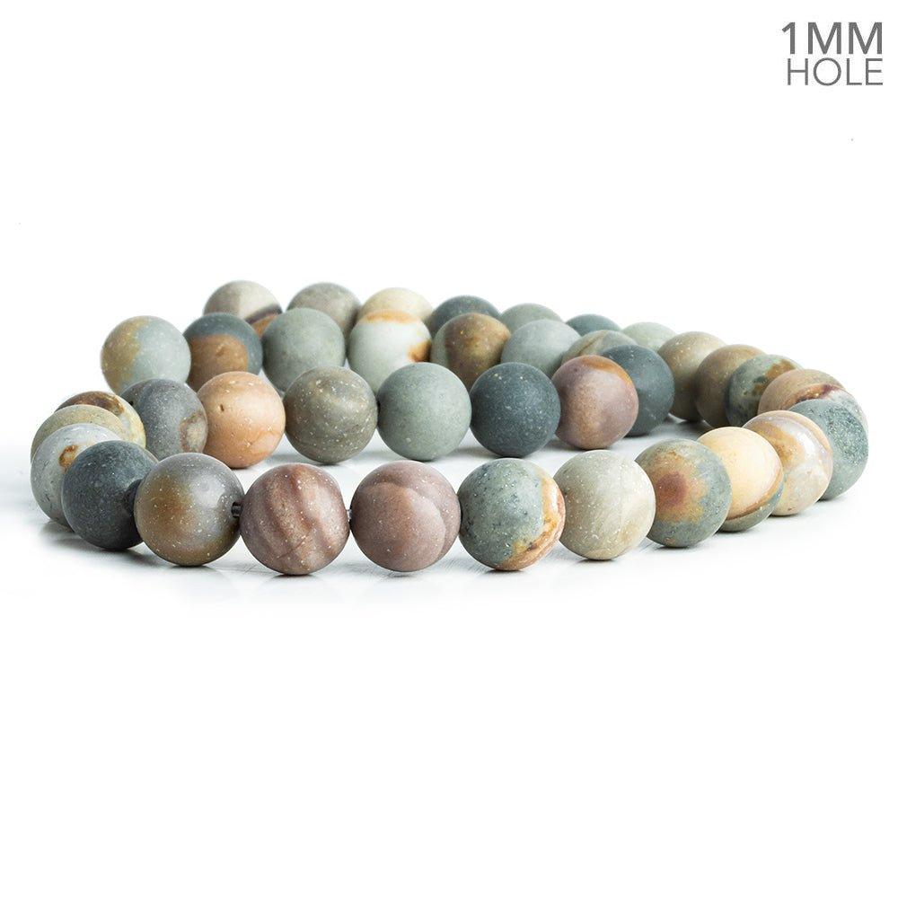 10mm American Picture Jasper Plain Round Beads 15.5 inch 38 pieces - The Bead Traders