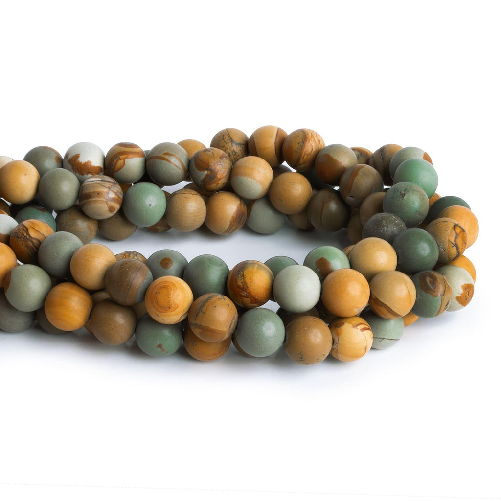 10mm American Picture Jasper Plain Rounds 15 inch 38 beads - The Bead Traders