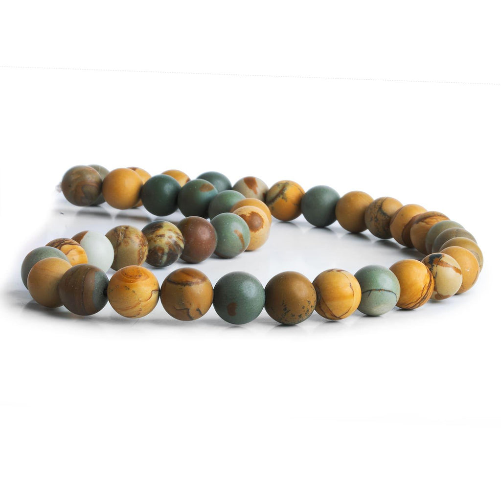 10mm American Picture Jasper Plain Rounds 15 inch 38 beads - The Bead Traders