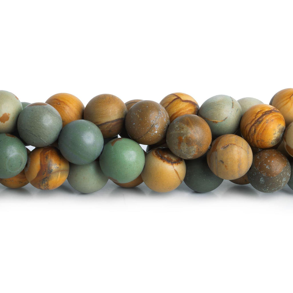 10mm American Picture Jasper Plain Rounds 15 inch 38 beads - The Bead Traders