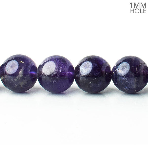 10mm Amethyst plain rounds 15.5 inch 41 beads