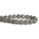 10mm Antiqued Silver Plated Copper Bead Caps 8 inch 38 beads - The Bead Traders