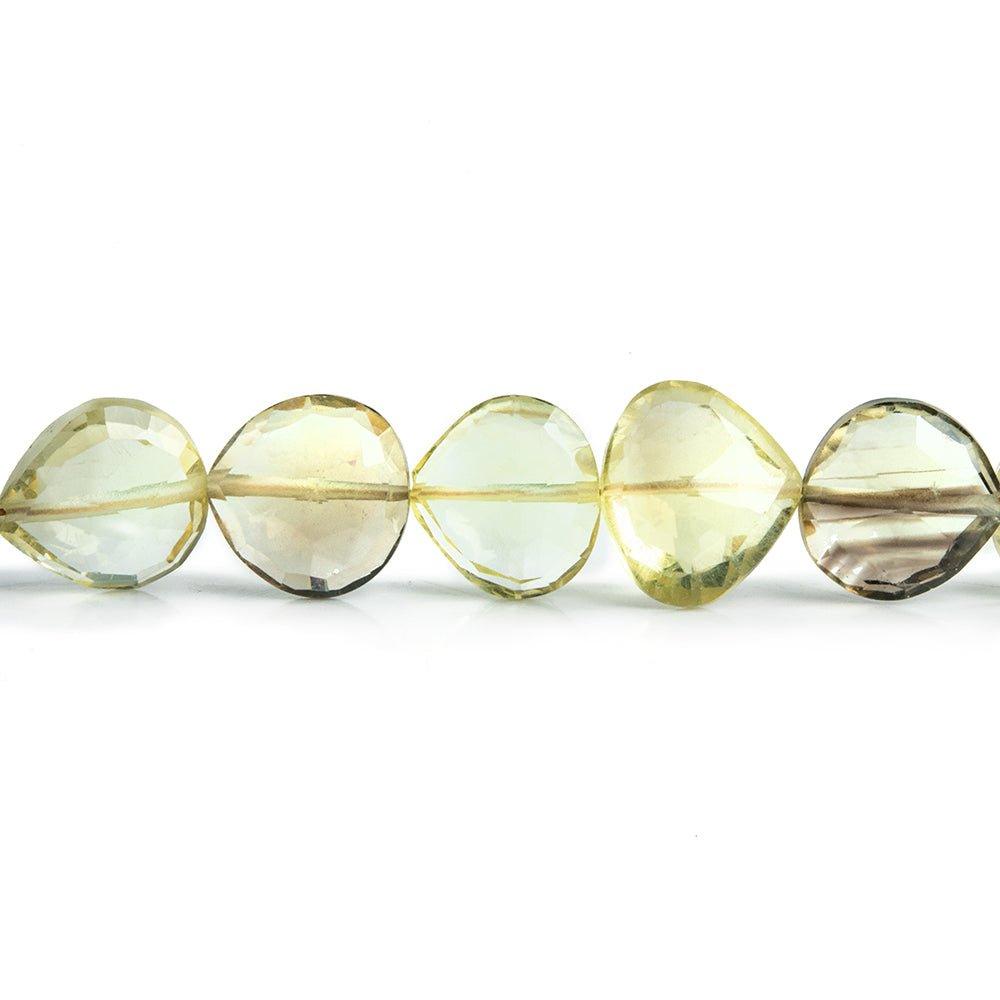 10mm Bi-Color Quartz Faceted Heart Beads 8 inch 24 pieces - The Bead Traders