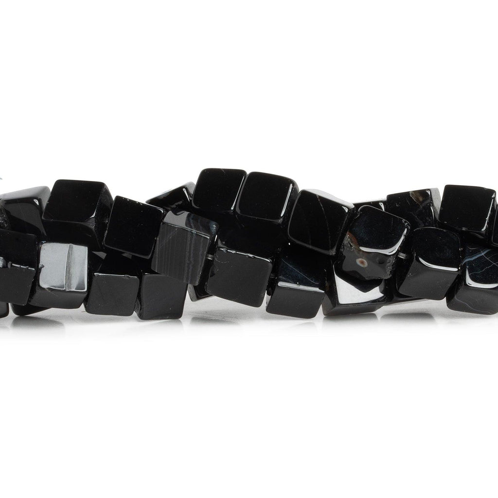 10mm Black Agate Cubes 16 inch 40 beads - The Bead Traders