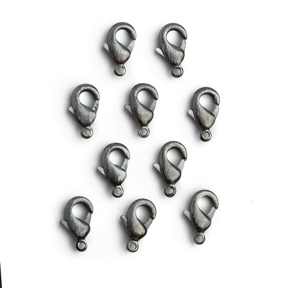 10mm Black Gold plated Brushed Lobster Clasp Set of 10 - The Bead Traders