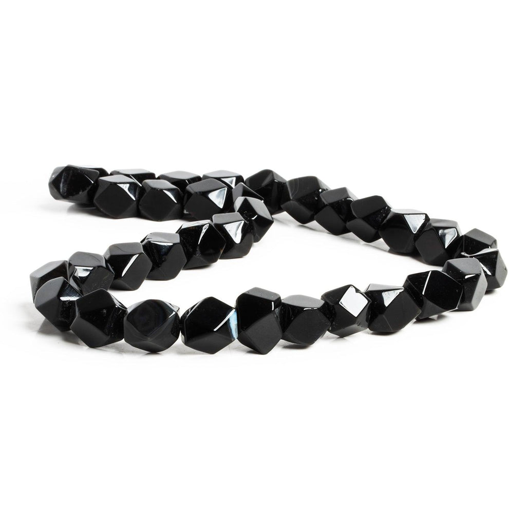 10mm Black Onyx Cornerless Cubes 16 inch 33 beads - The Bead Traders