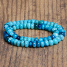 10mm Blue Green Opal Plain Rondelles 16 inch 63 beads - The Bead Traders