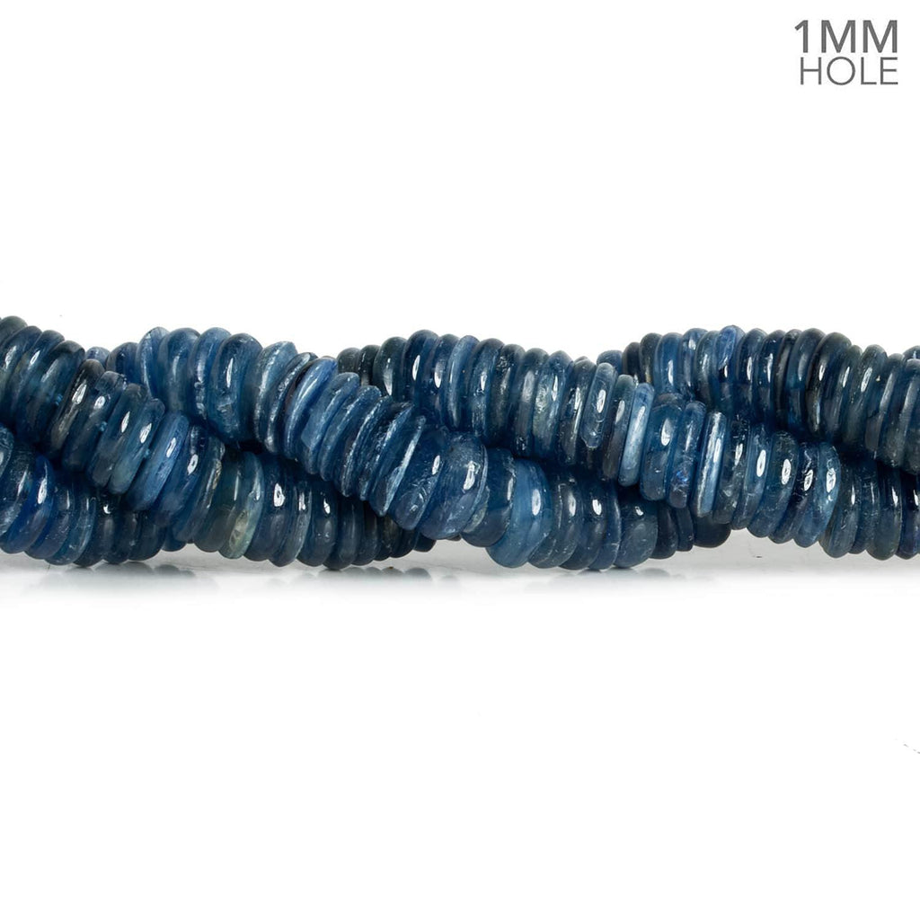 10mm Blue Kyanite Plain Rondelles 16 inch 150 pieces - The Bead Traders