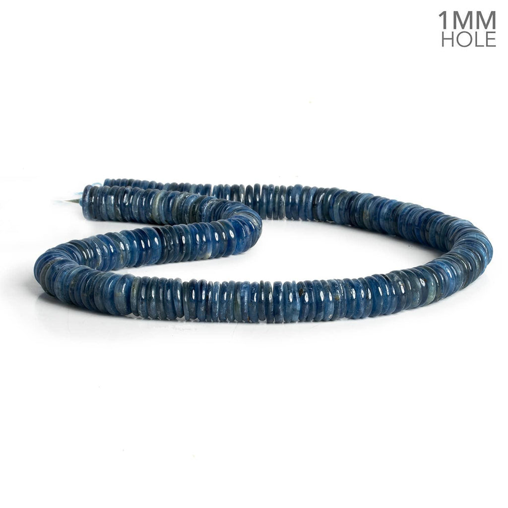 10mm Blue Kyanite Plain Rondelles 16 inch 150 pieces - The Bead Traders