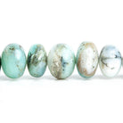 10mm Blue Peruvian Opal Plain Rondelle Beads 16 inch 63 pieces - The Bead Traders