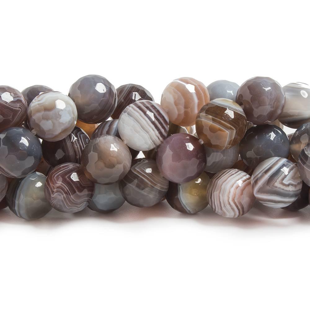10mm Botswana Agate faceted round beads 15.5 inch 39 pieces AAA - The Bead Traders