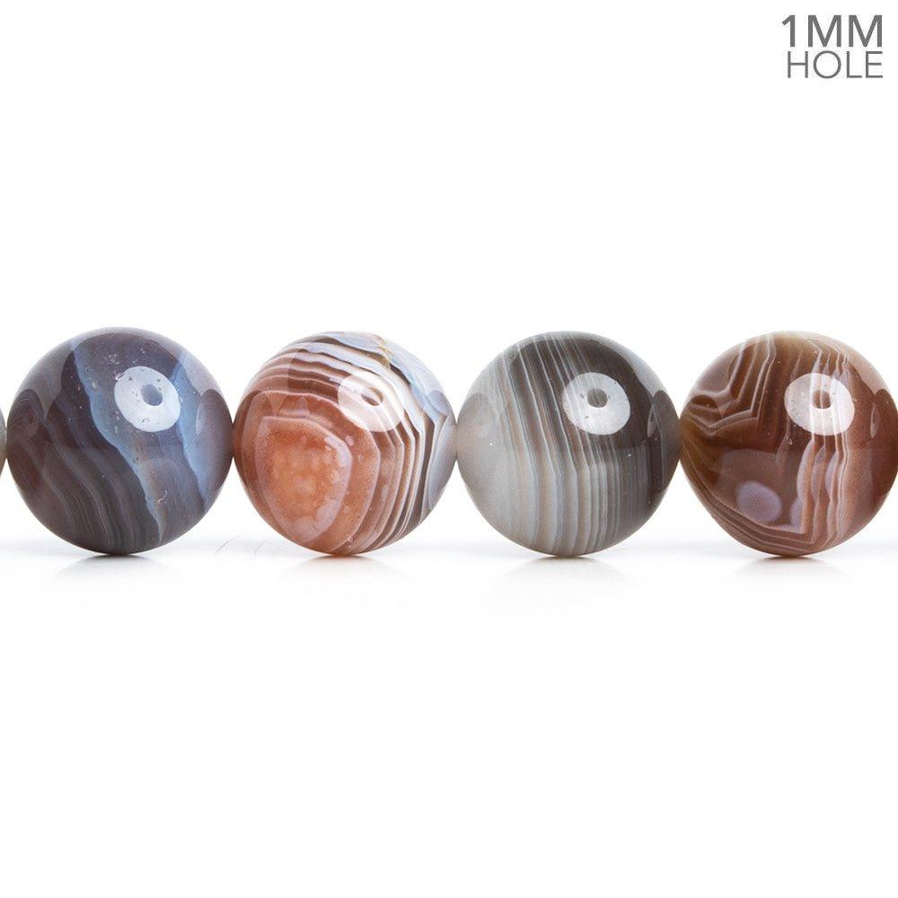 10mm Botswana Agate Plain Round Beads 15 inch 35 pieces - The Bead Traders
