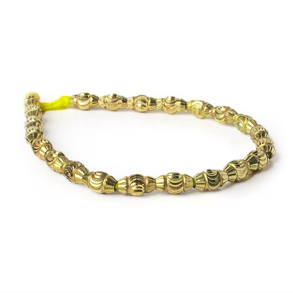 10mm Brass Barrel Beads, 8 inch - The Bead Traders
